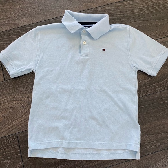 Tommy Hilfiger Light Blue Polo Shirt S/P 8-10 - Picture 2 of 4